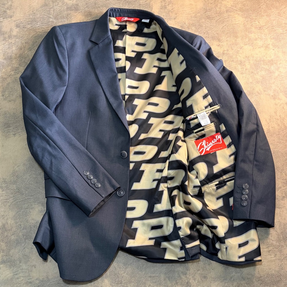 Shinesty Purdue Boilermakers Blazer Mens 40‎ Medium Grey Suit Jacket